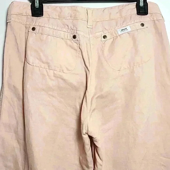 ARMANI Wide-Leg Denim Collection Blush Pink Trousers Size 6 - Picture 6 of 6